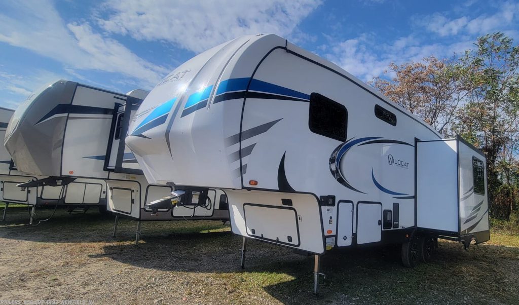 Forest River Wildcat 5th wheel on the lot at Crossroads.